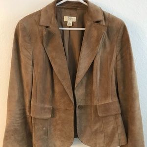 CLASSIC OR VINTAGE Ann Taylor LOFT 100% Leather (Shell) Blazer Size 8